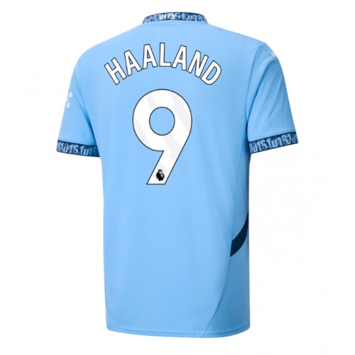 Pánský Fotbalový dres Manchester City Erling Haaland #9 2024-25 Domácí Krátký Rukáv